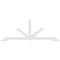 Ekena Millwork Vanguard Architectural Grade PVC Gable Bracket, 108"W x 40 1/2"H x 4"D x 4"F, 9/12 Pitch GBP108X41X0404VAN00 - alternate 2